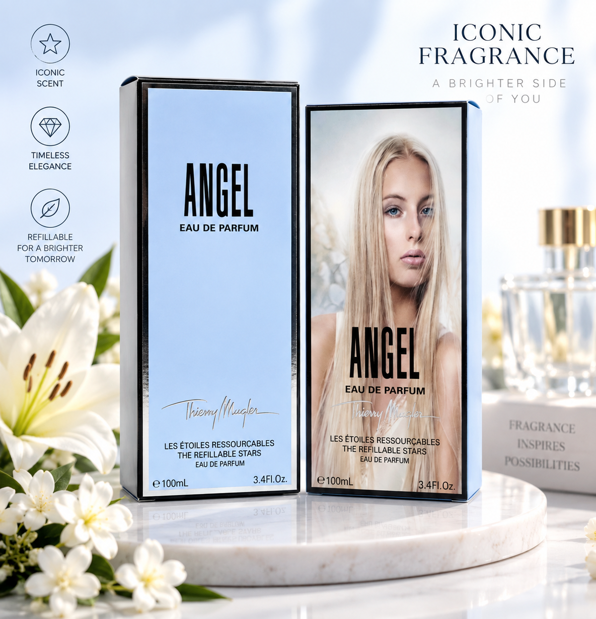 ANGEL Thierry Mugler Les Etoiles Ressourcables 3.4oz / 100ml - New